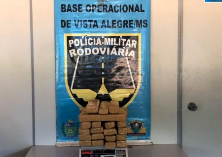 Mula do tráfico é preso com 22 kg de maconha em Maracaju