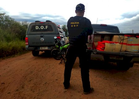 Adolescente é flagrado na MS-156 com quase duas toneladas de maconha em caminhonete roubada