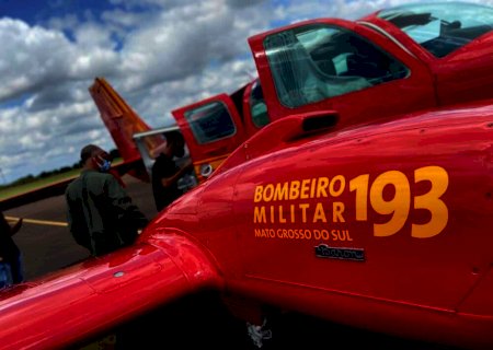 UTI Aérea dos Bombeiros leva jovem de Naviraí para transplante de rim em Curitiba