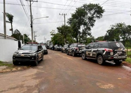Com helic&oacute;ptero, opera&ccedil;&atilde;o policial em &Aacute;gua Clara tem uma pessoa morta