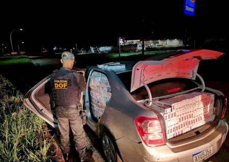 Três veículos são apreendidos pelo DOF com 4250 pacotes de cigarros contrabandeados