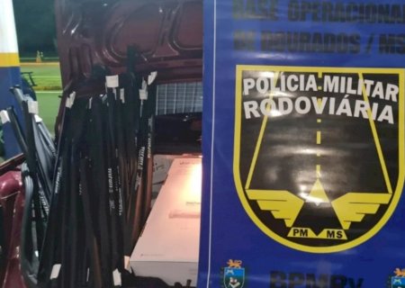 Carro com produtos contrabandeados é apreendido durante abordagem na MS-276