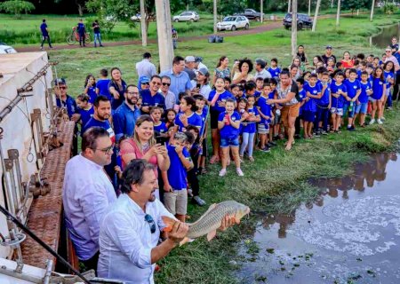 Com mais 3 toneladas de peixes soltos, pescaria gratuita começa hoje em Dourados