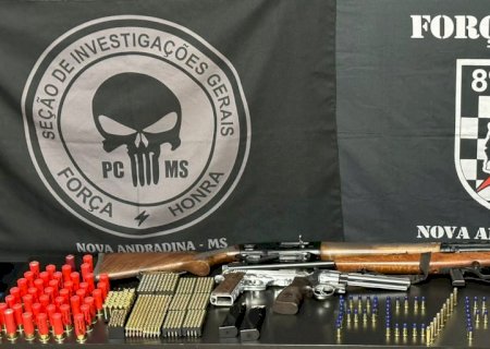 NOVA ANDRADINA: Força Tática do 8° BPM e SIG recuperam armas de fogo furtadas