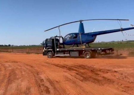 NAVIRAÍ: Piloto foge de abordagem e abandona helic&oacute;ptero em propriedade rural