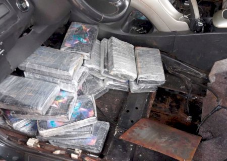 Cocaína avaliada em R$ 2,5 milhões é apreendida durante abordagem na MS-156