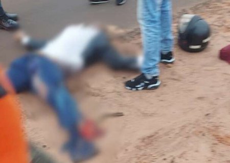 Motociclista perde p&eacute; em acidente e &eacute; socorrido em estado grave na MS-475