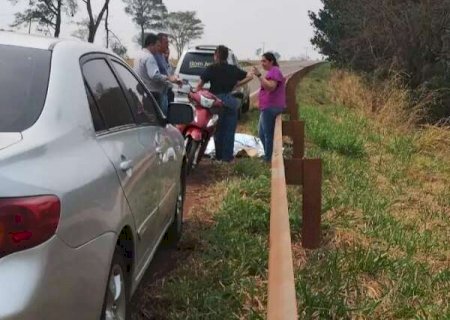 Motociclista morre horas ap&oacute;s comprar moto e bater em guard rail na MS-156
