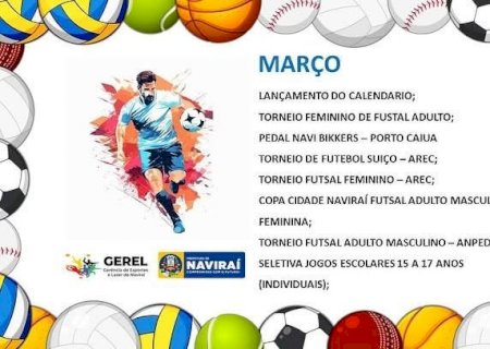 Naviraí Lança Calendário Esportivo 2025 com Mais de 100 Competições