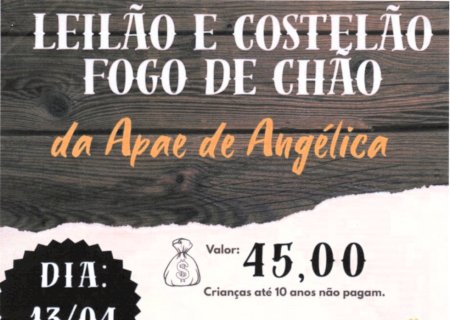 APAE de Angélica promove Leilão e Costelão Fogo de Chão