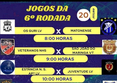 6ª rodada do Campeonato de Novo Horizonte do Sul acontece neste domingo, 20 de julho
