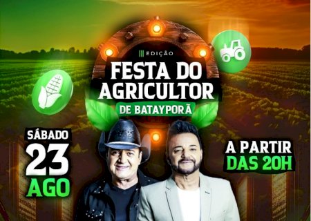 3ª Festa do Agricultor de Batayporã promete muita música, comida típica e animação no Assentamento São Luiz