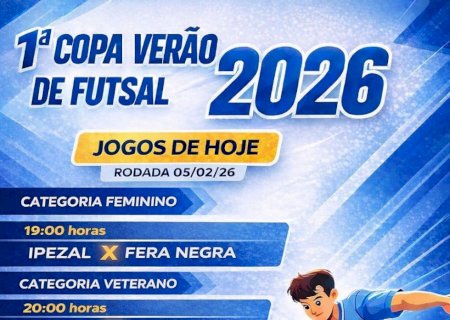 1ª Copa Verão de Futsal 2026 movimenta Angélica e fortalece o esporte regional