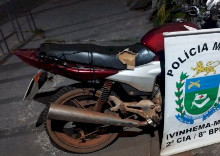 Equipe da Polícia Militar recupera motocicleta furtada em Ivinhema