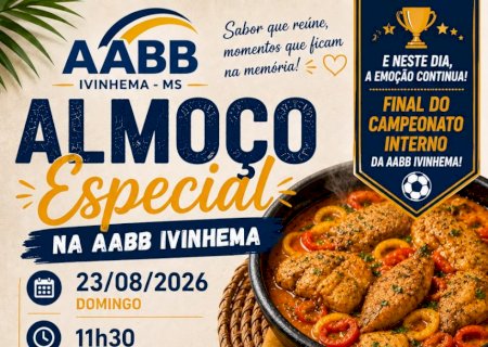 AABB Ivinhema promove almoço especial neste domingo com música ao vivo e final do Campeonato Interno