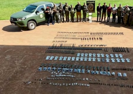 Arsenal apreendido na fronteira de Mato Grosso do Sul abasteceria o Comando Vermelho no RJ