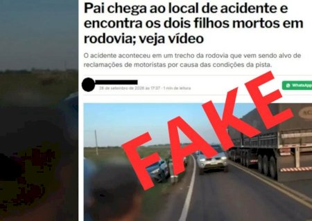Notícia sobre pai que perdeu os filhos em acidente entre Ivinhema e Nova Andradina é falsa